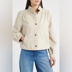 VINCE. | cropped puff sleeve blazer | size Large